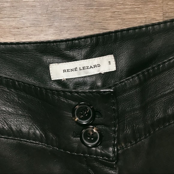 VINTAGE Black Authentic Leather Pants - Picture 3 of 3